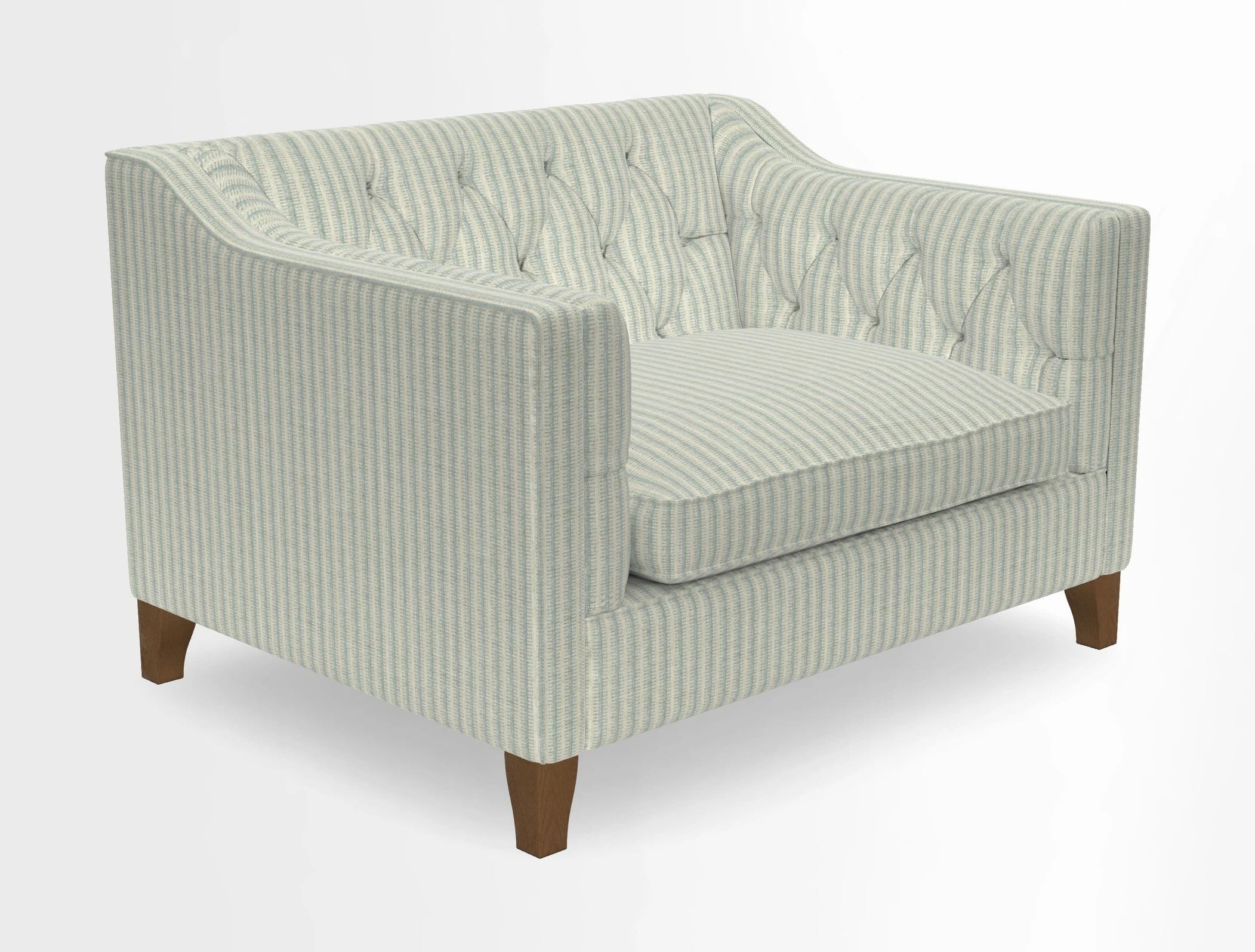 Haresfield Snuggler Dipped Arms in Mohair Lichen Seat Cushion in RHS Gertrude Jekyll Meadow Flower Olive and Scatters in RHS Gertrude Jekyll Folklore Olive