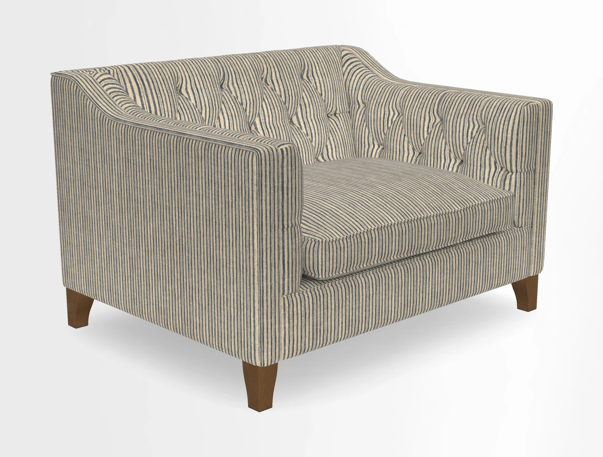 Haresfield Snuggler Dipped Arms in Mohair Lichen Seat Cushion in RHS Gertrude Jekyll Meadow Flower Olive and Scatters in RHS Gertrude Jekyll Folklore Olive