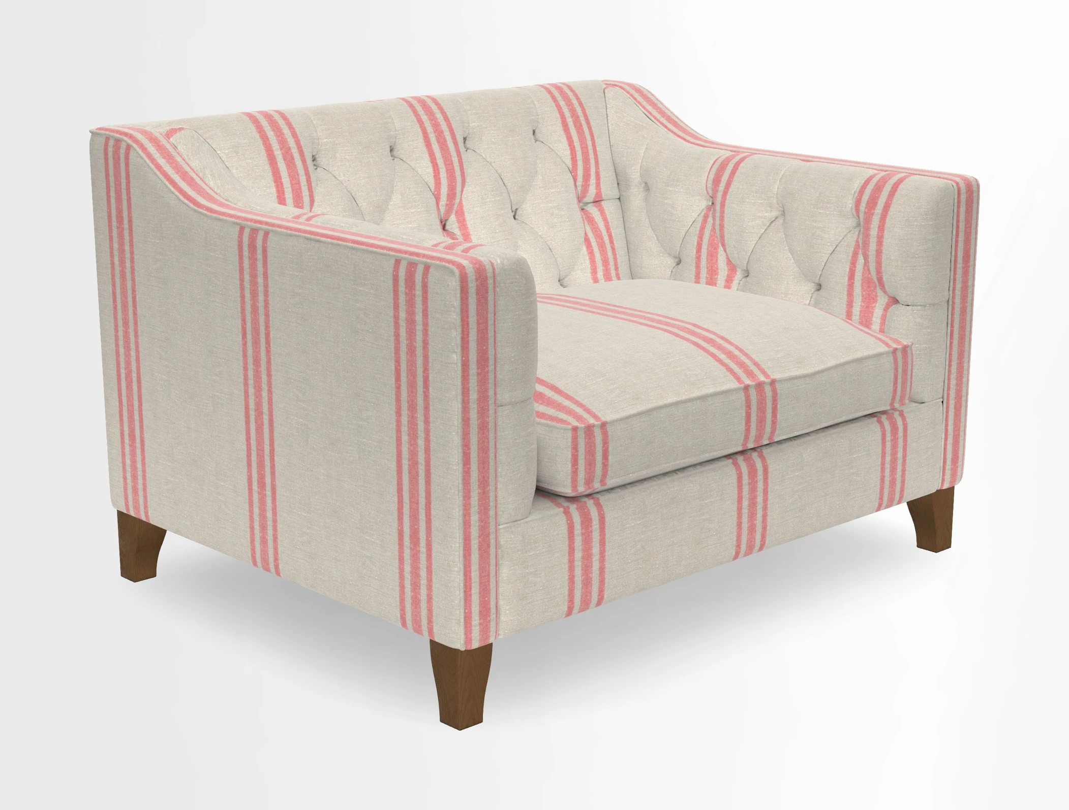 Haresfield Snuggler Dipped Arms in Mohair Lichen Seat Cushion in RHS Gertrude Jekyll Meadow Flower Olive and Scatters in RHS Gertrude Jekyll Folklore Olive