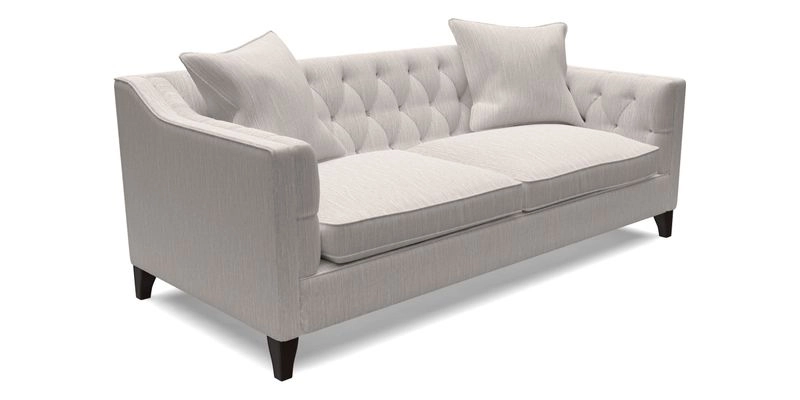Haresfield 3 Seater Sofa in Linwood Omega Velvet Omega Airforce with Contrasting Piping