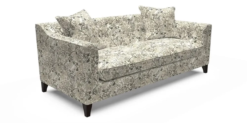 Haresfield 3 Seater Sofa in Linwood Omega Velvet Omega Airforce with Contrasting Piping