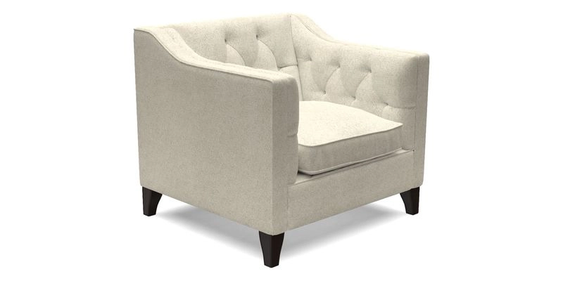 Haresfield Dipped Arm Chair in Two Tone Plain Biscuit