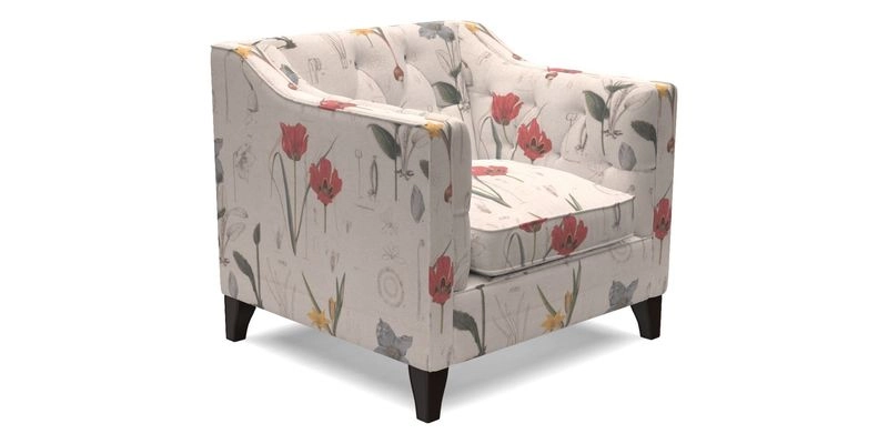 Haresfield Dipped Arm Chair in Two Tone Plain Biscuit