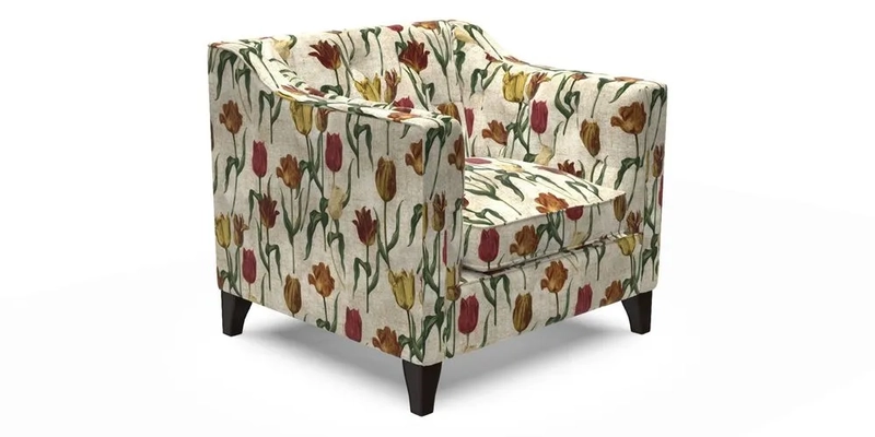 Haresfield Dipped Arm Chair in Two Tone Plain Biscuit