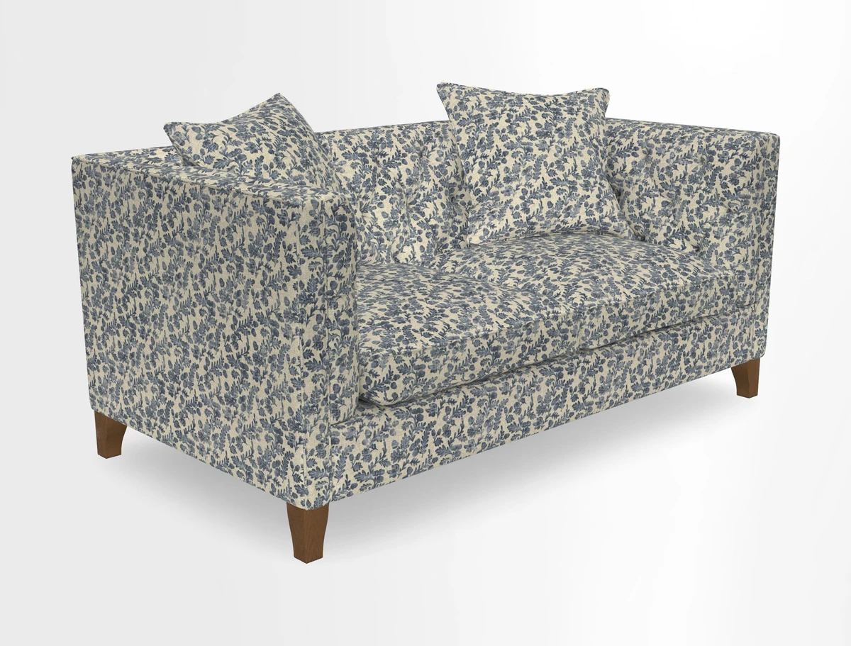 Haresfield 3 seater sofa in Whernside Spring Grass and Stockport Stripe Hunter 