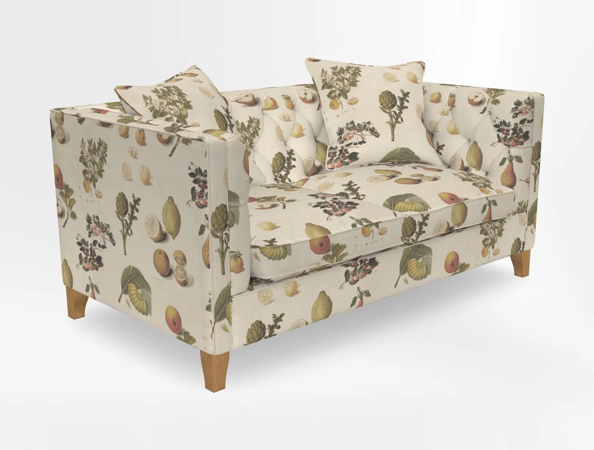 Haresfield 3 seater sofa in Whernside Spring Grass and Stockport Stripe Hunter 