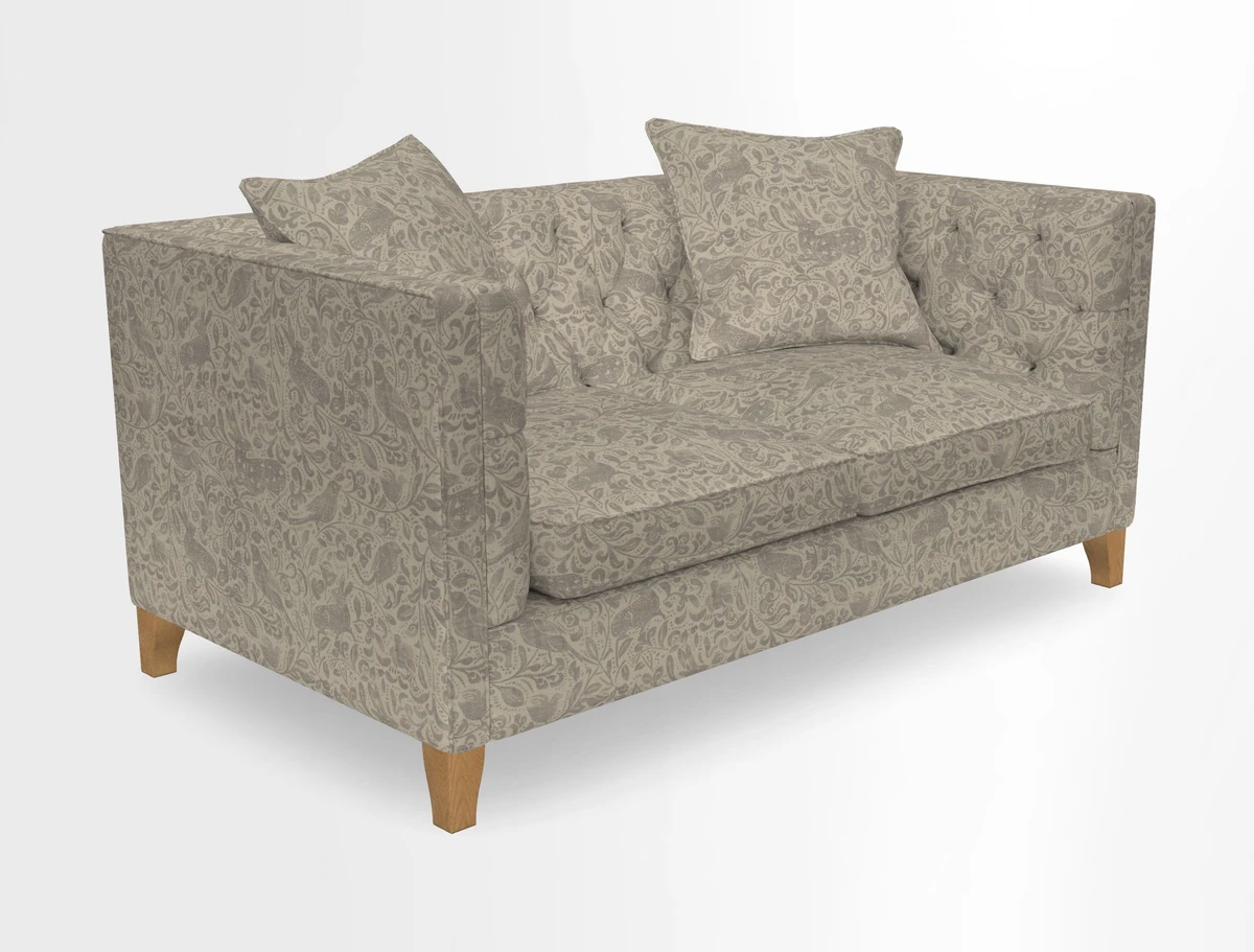 Haresfield 3 seater sofa in Whernside Spring Grass and Stockport Stripe Hunter 