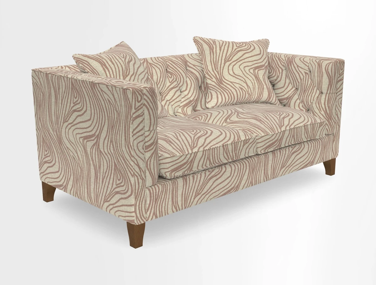 Haresfield 3 seater sofa in Whernside Spring Grass and Stockport Stripe Hunter 