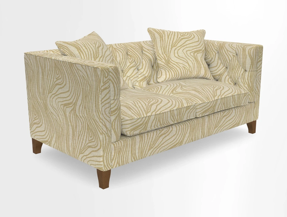 Haresfield 3 seater sofa in Whernside Spring Grass and Stockport Stripe Hunter 