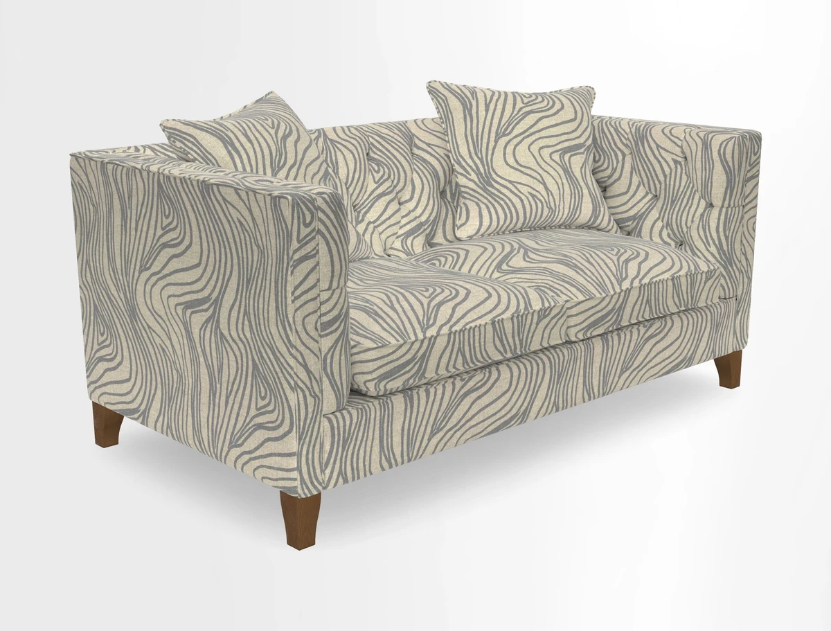 Haresfield 3 seater sofa in Whernside Spring Grass and Stockport Stripe Hunter 