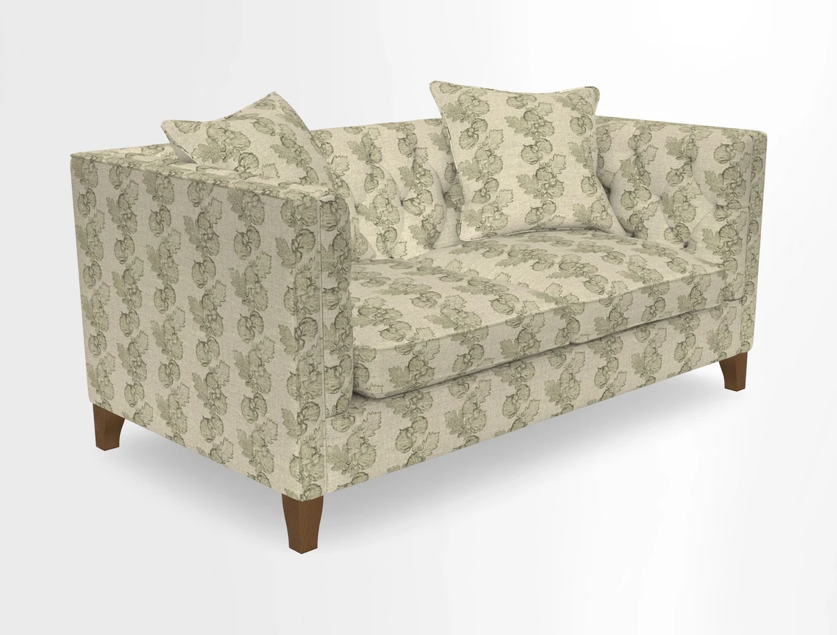 Haresfield 3 seater sofa in Whernside Spring Grass and Stockport Stripe Hunter 