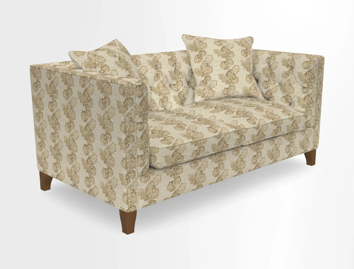 Haresfield 3 seater sofa in Whernside Spring Grass and Stockport Stripe Hunter 
