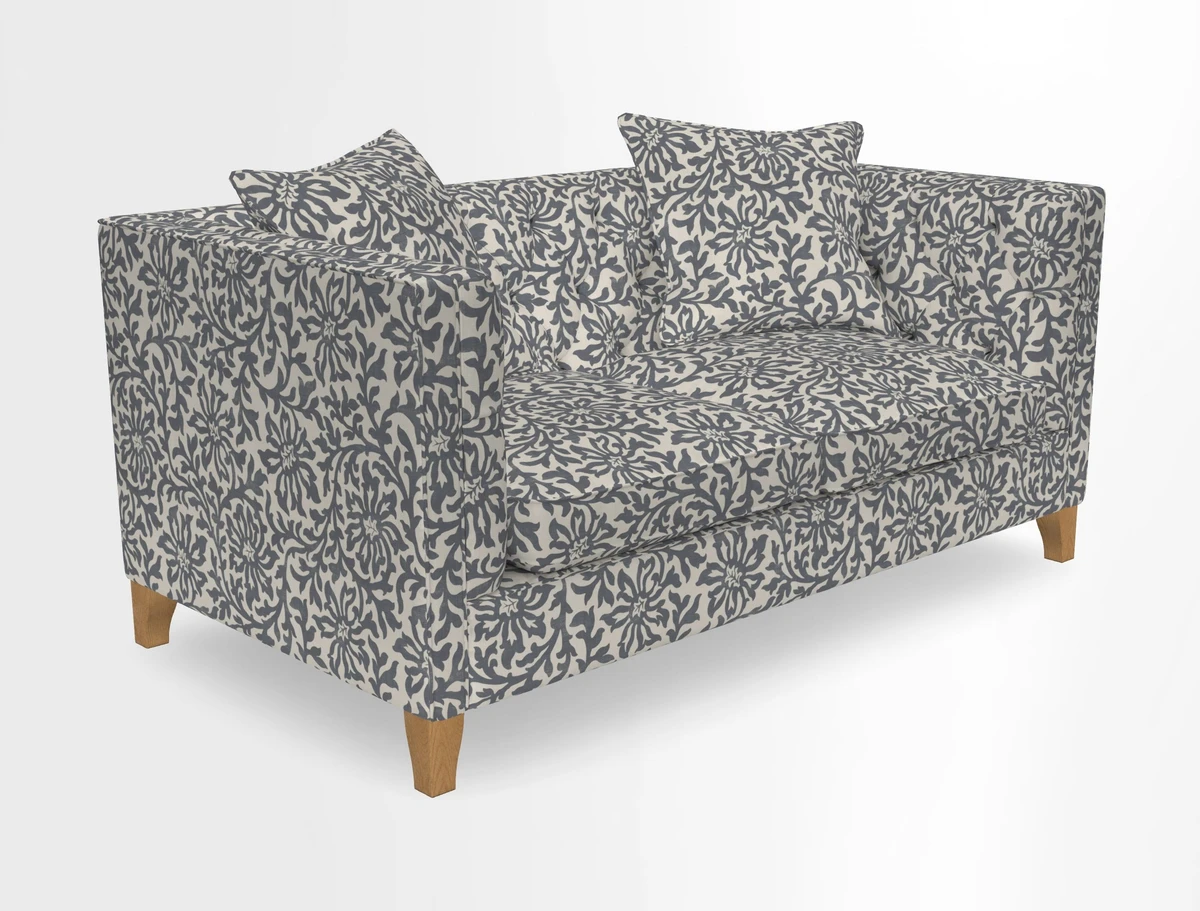 Haresfield 3 seater sofa in Whernside Spring Grass and Stockport Stripe Hunter 