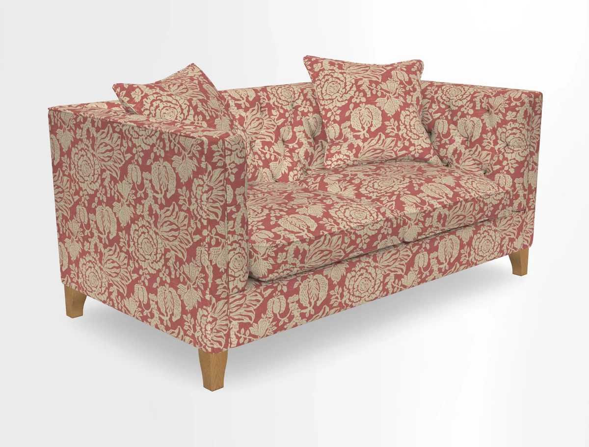 Haresfield 3 seater sofa in Whernside Spring Grass and Stockport Stripe Hunter 