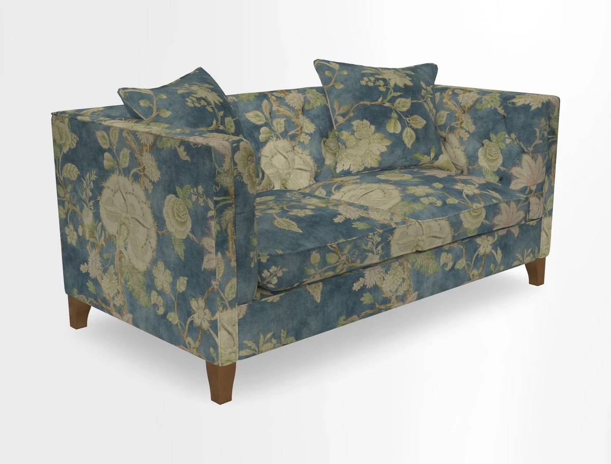 Haresfield 3 seater sofa in Whernside Spring Grass and Stockport Stripe Hunter 