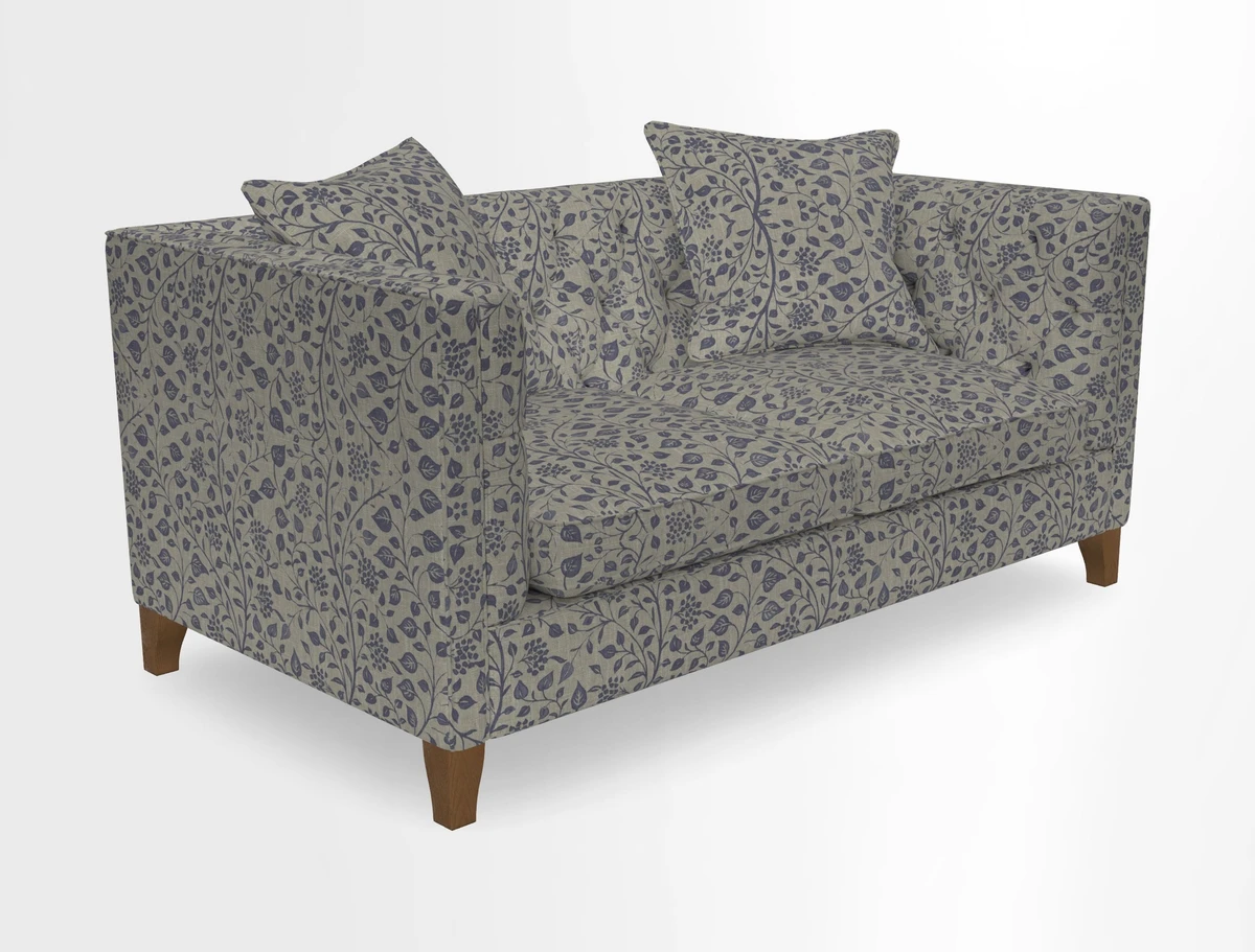 Haresfield 3 seater sofa in Whernside Spring Grass and Stockport Stripe Hunter 