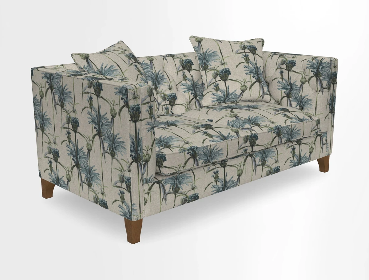 Haresfield 3 seater sofa in Whernside Spring Grass and Stockport Stripe Hunter 