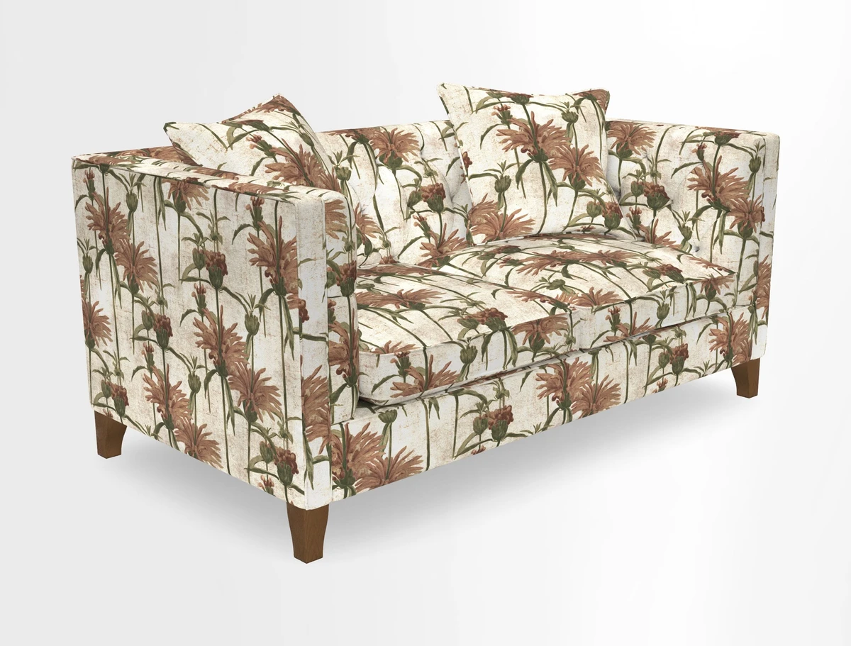 Haresfield 3 seater sofa in Whernside Spring Grass and Stockport Stripe Hunter 