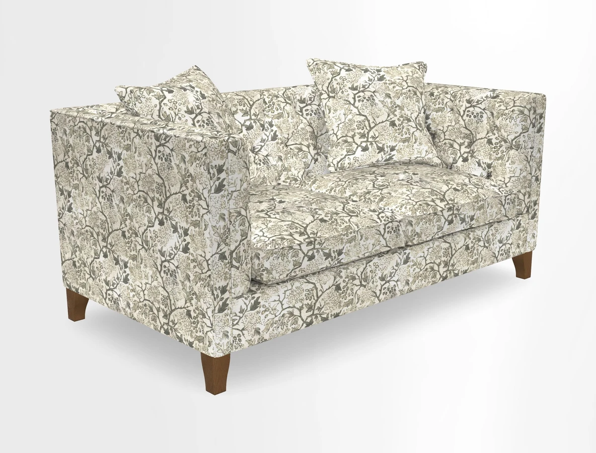 Haresfield 3 seater sofa in Whernside Spring Grass and Stockport Stripe Hunter 