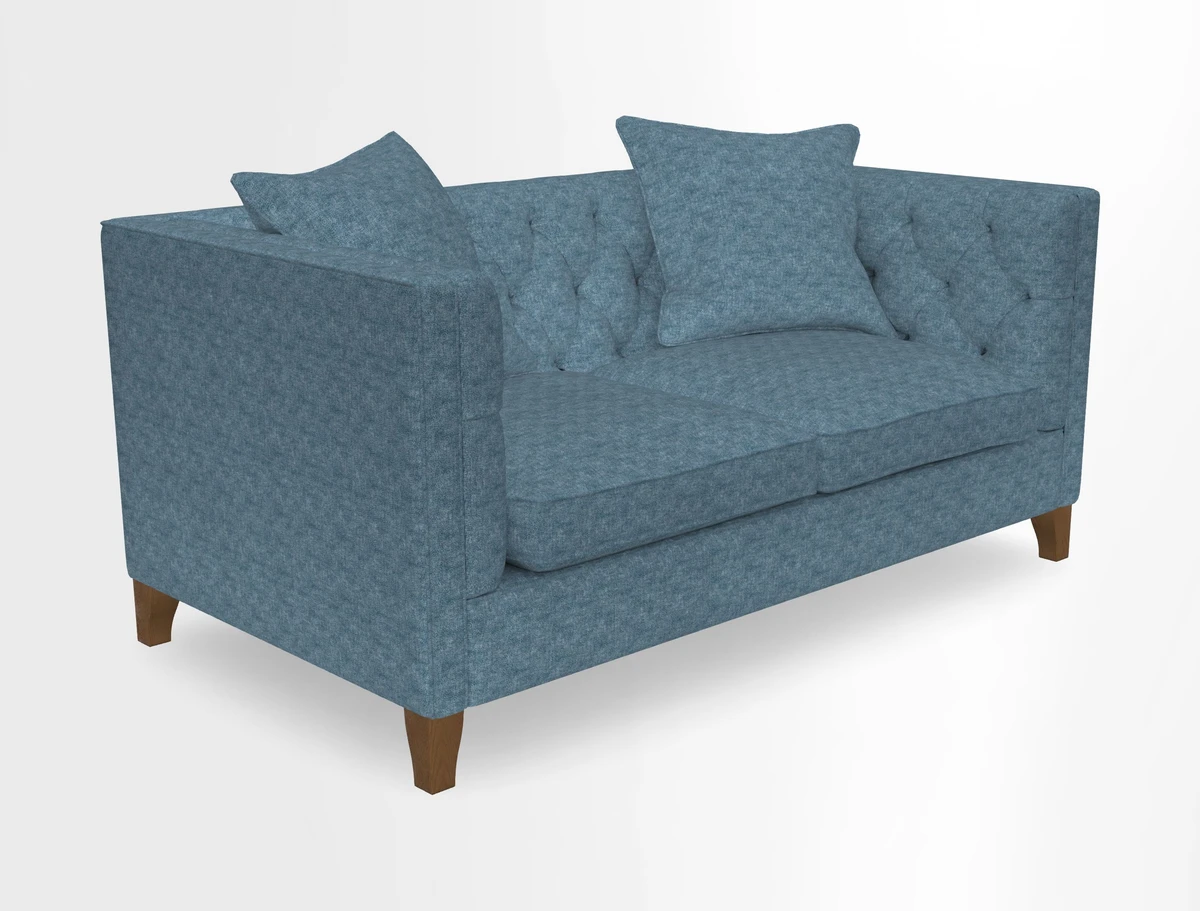 Haresfield 3 seater sofa in Whernside Spring Grass and Stockport Stripe Hunter 