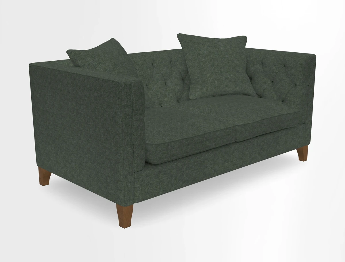 Haresfield 3 seater sofa in Whernside Spring Grass and Stockport Stripe Hunter 
