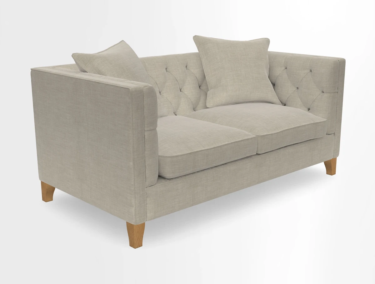Haresfield 3 seater sofa in Whernside Spring Grass and Stockport Stripe Hunter 
