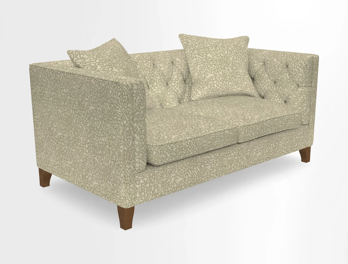 Haresfield 3 seater sofa in Whernside Spring Grass and Stockport Stripe Hunter 