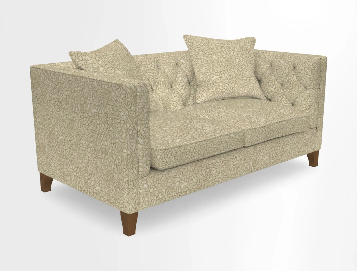 Haresfield 3 seater sofa in Whernside Spring Grass and Stockport Stripe Hunter 