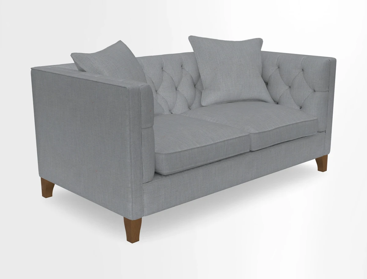 Haresfield 3 seater sofa in Whernside Spring Grass and Stockport Stripe Hunter 