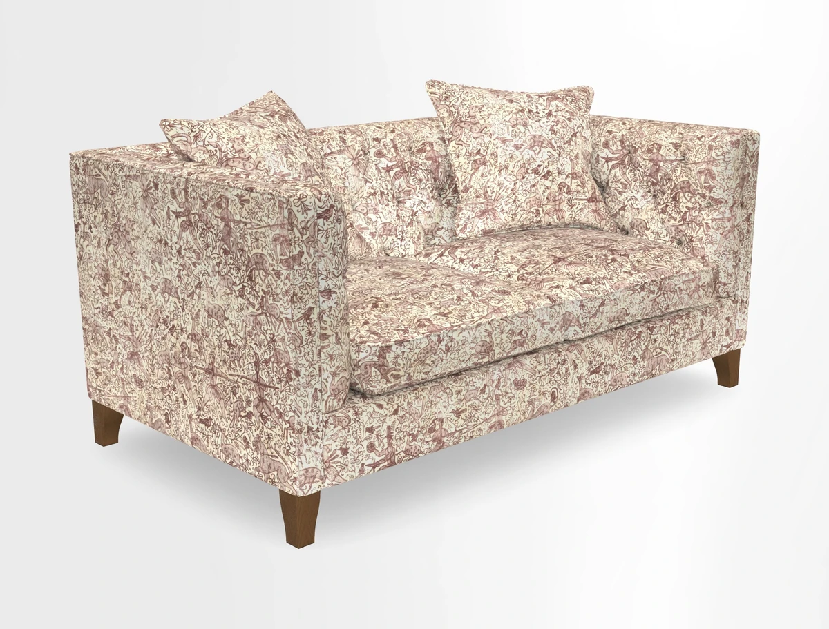 Haresfield 3 seater sofa in Whernside Spring Grass and Stockport Stripe Hunter 