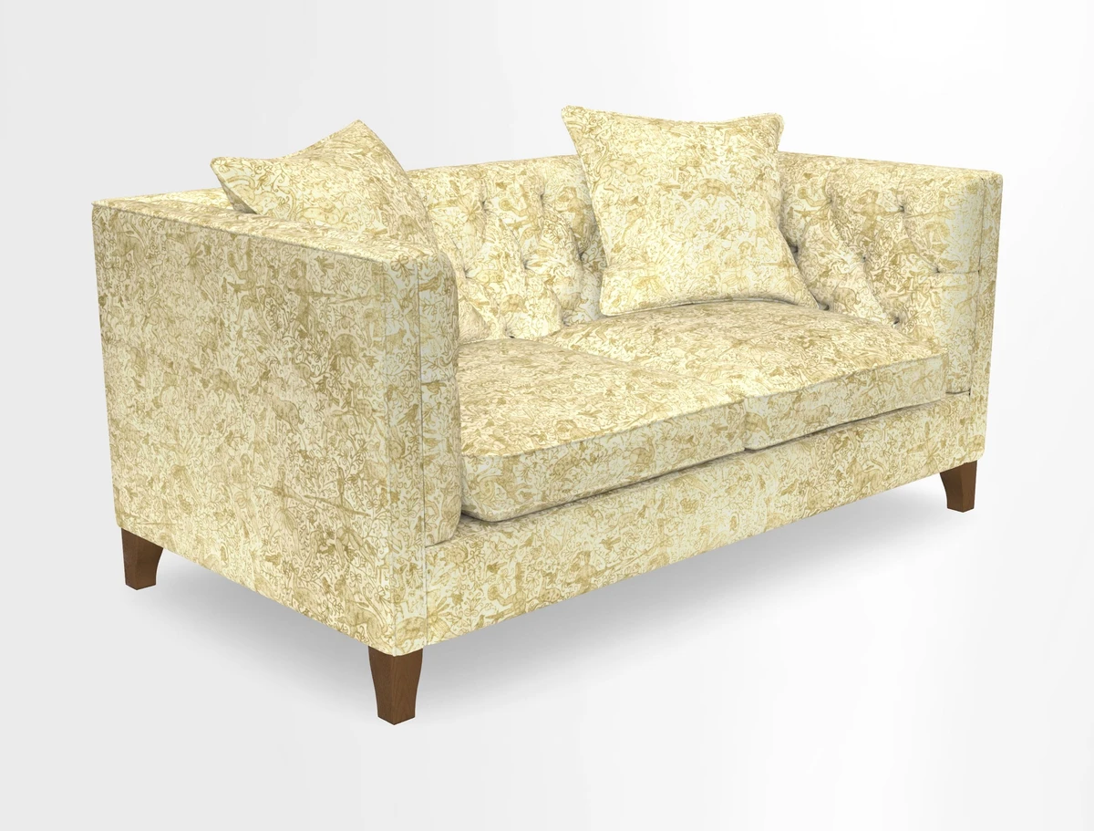 Haresfield 3 seater sofa in Whernside Spring Grass and Stockport Stripe Hunter 