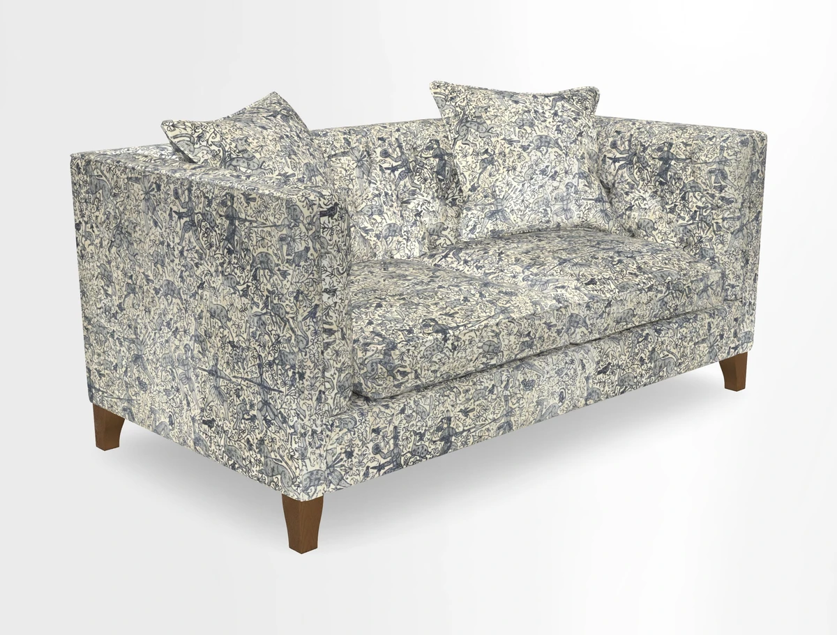 Haresfield 3 seater sofa in Whernside Spring Grass and Stockport Stripe Hunter 