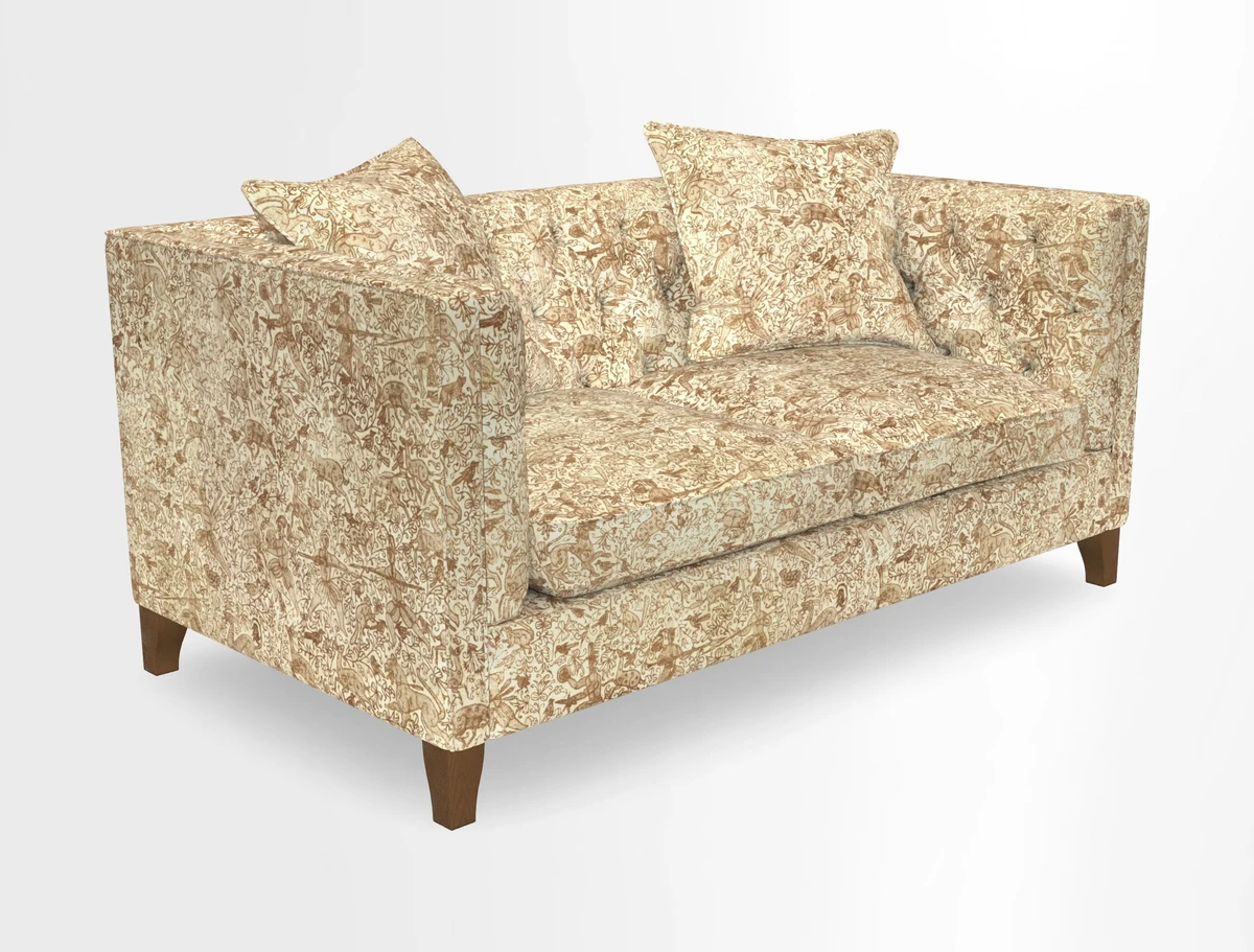 Haresfield 3 seater sofa in Whernside Spring Grass and Stockport Stripe Hunter 