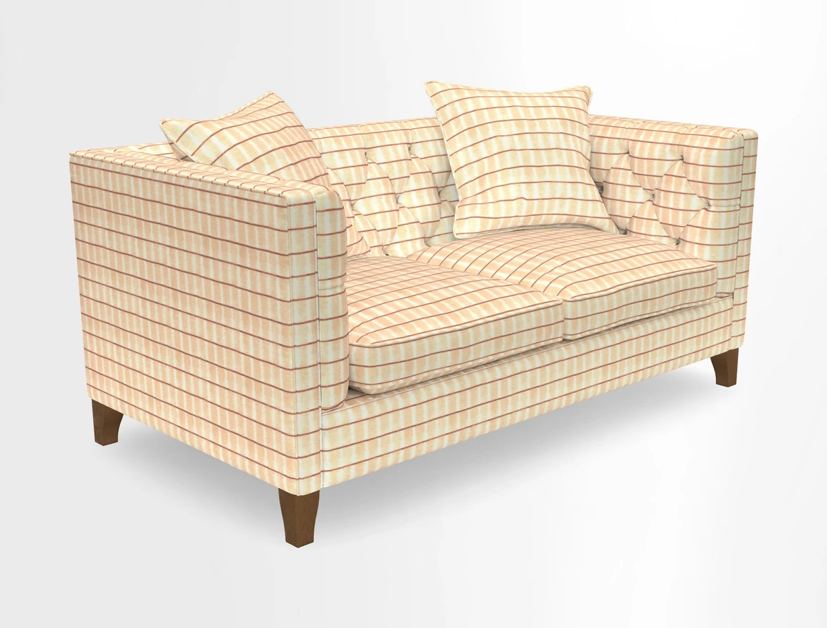 Haresfield 3 seater sofa in Whernside Spring Grass and Stockport Stripe Hunter 