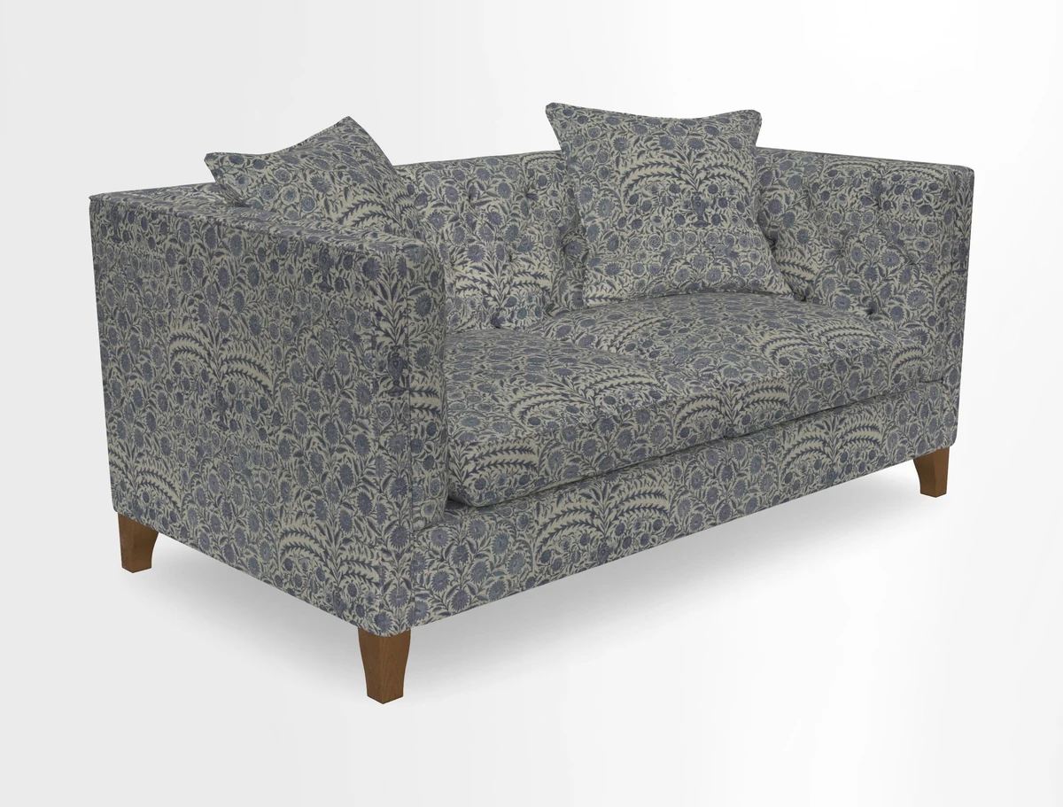Haresfield 3 seater sofa in Whernside Spring Grass and Stockport Stripe Hunter 