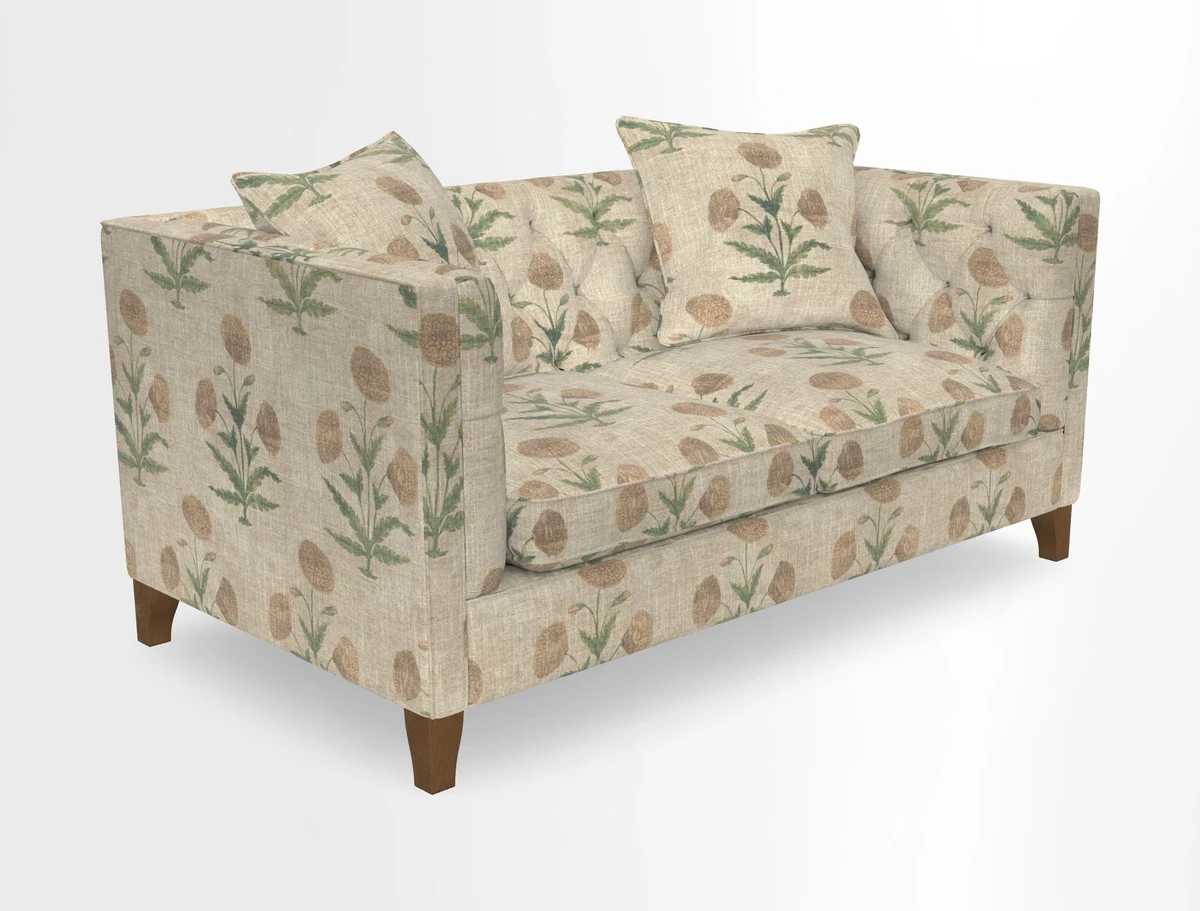 Haresfield 3 seater sofa in Whernside Spring Grass and Stockport Stripe Hunter 