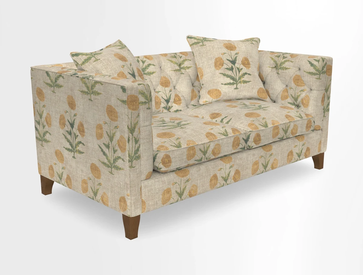 Haresfield 3 seater sofa in Whernside Spring Grass and Stockport Stripe Hunter 