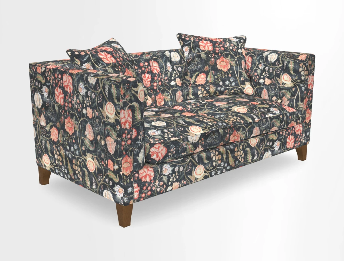 Haresfield 3 seater sofa in Whernside Spring Grass and Stockport Stripe Hunter 