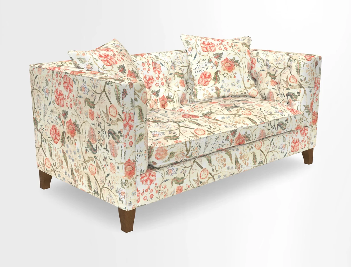 Haresfield 3 seater sofa in Whernside Spring Grass and Stockport Stripe Hunter 