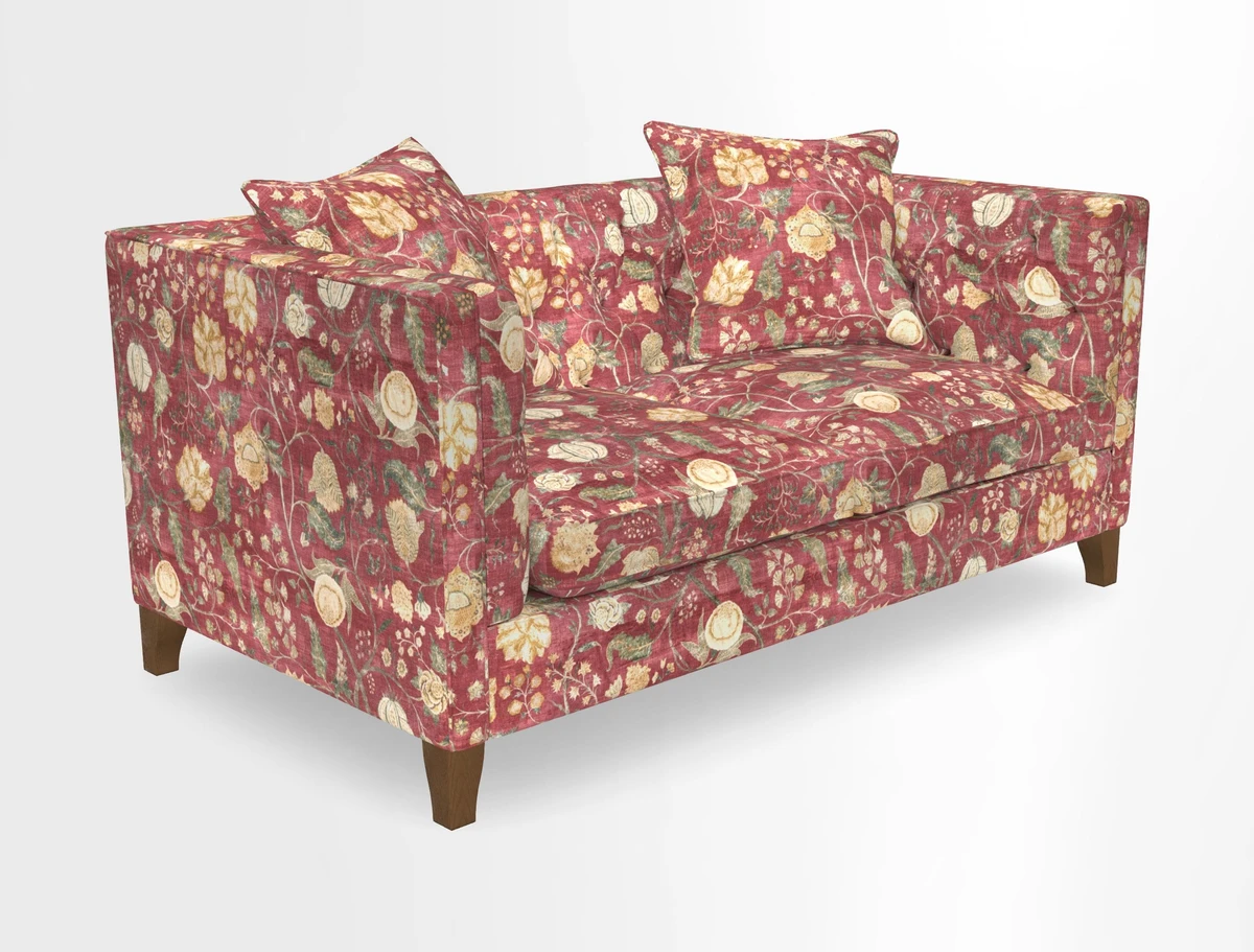 Haresfield 3 seater sofa in Whernside Spring Grass and Stockport Stripe Hunter 