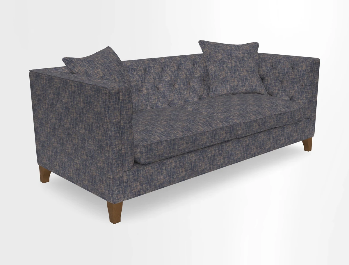 Haresfield 3 seater sofa in Whernside Spring Grass and Stockport Stripe Hunter 