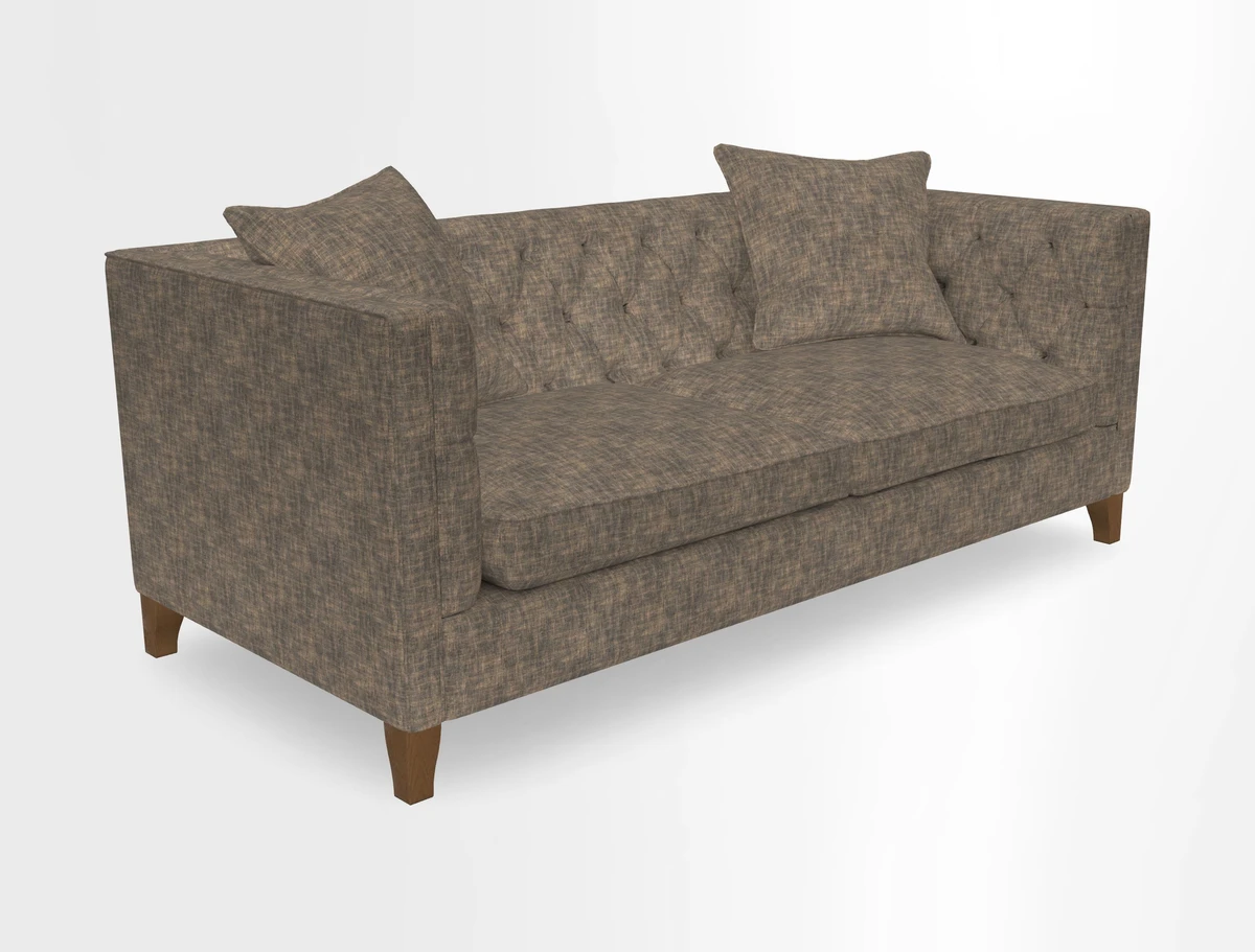 Haresfield 3 seater sofa in Whernside Spring Grass and Stockport Stripe Hunter 