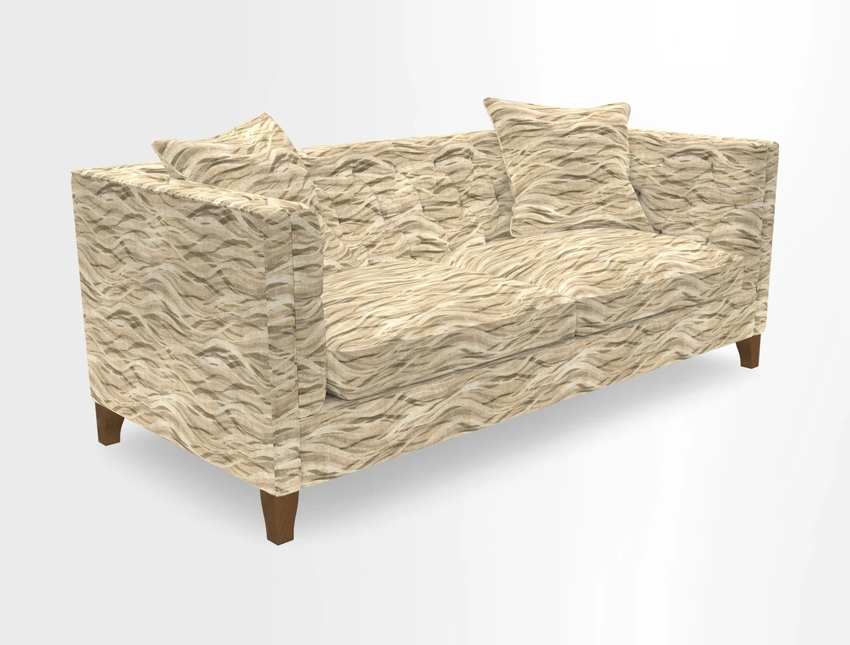 Haresfield 3 seater sofa in Whernside Spring Grass and Stockport Stripe Hunter 