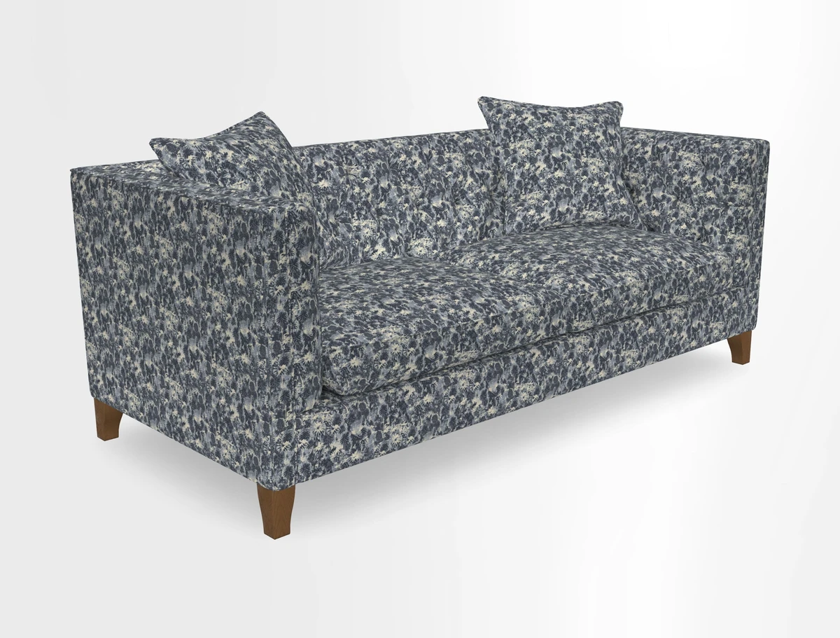 Haresfield 3 seater sofa in Whernside Spring Grass and Stockport Stripe Hunter 