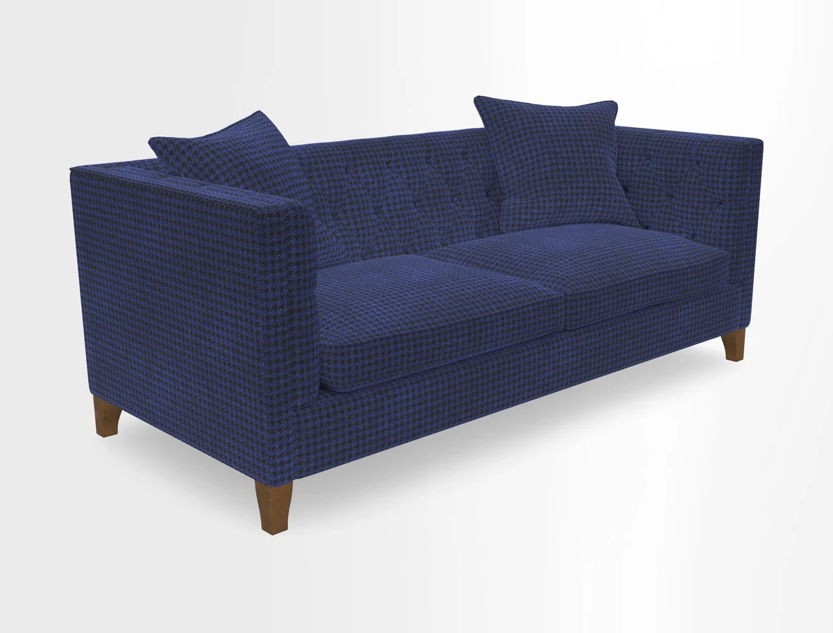 Haresfield 3 seater sofa in Whernside Spring Grass and Stockport Stripe Hunter 