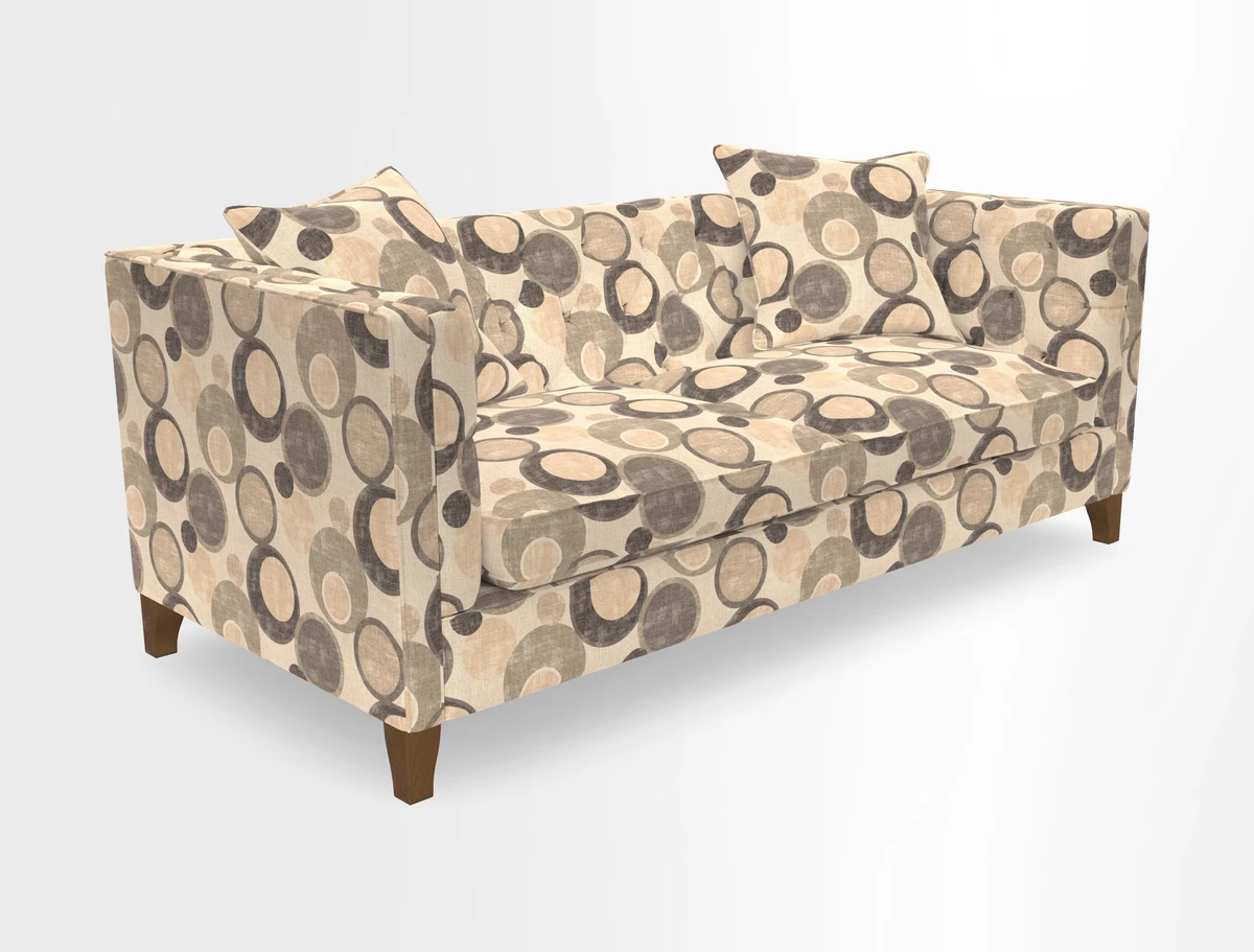 Haresfield 3 seater sofa in Whernside Spring Grass and Stockport Stripe Hunter 