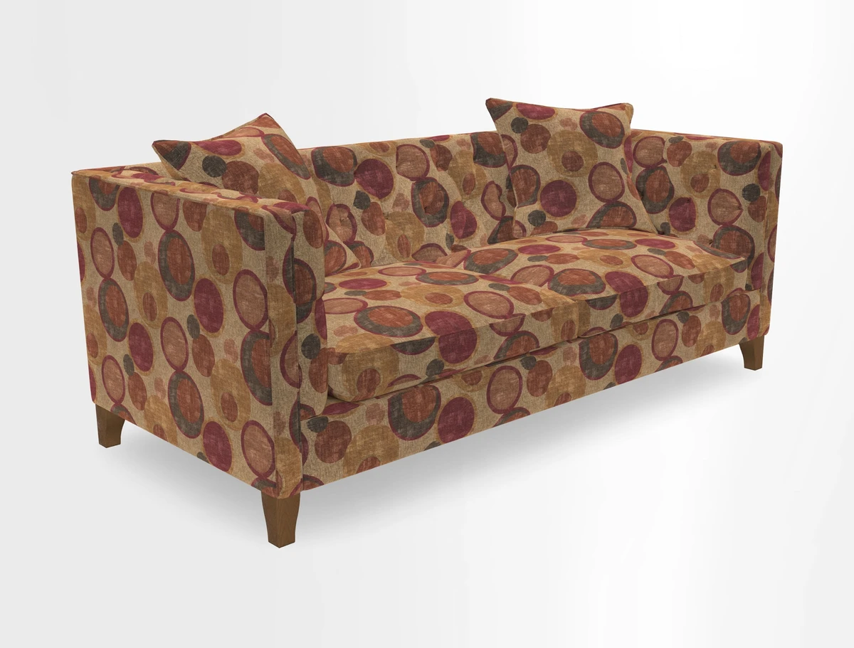 Haresfield 3 seater sofa in Whernside Spring Grass and Stockport Stripe Hunter 