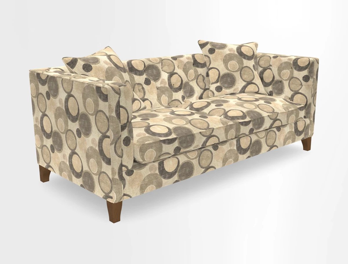 Haresfield 3 seater sofa in Whernside Spring Grass and Stockport Stripe Hunter 