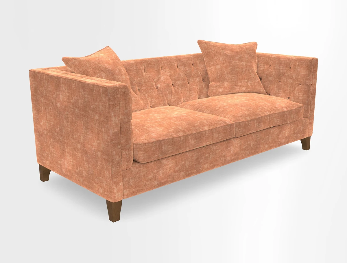 Haresfield 3 seater sofa in Whernside Spring Grass and Stockport Stripe Hunter 