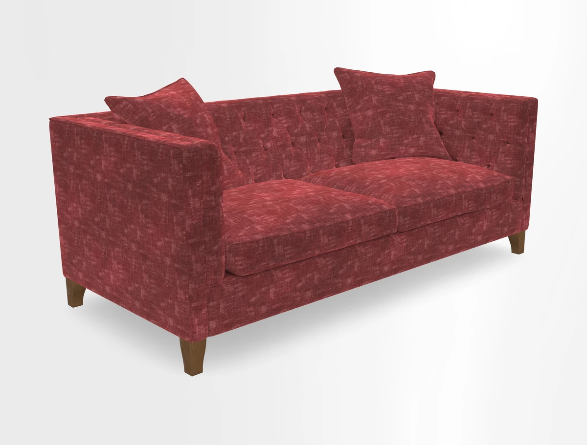 Haresfield 3 seater sofa in Whernside Spring Grass and Stockport Stripe Hunter 